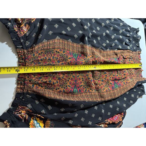 Desigual Blouse XL Womens Top Artsy Art To Wear Boho Festival Floral Paisley - Picture 11 of 11